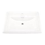 Logan Square Standard Ped Lav 27.38''x21.25'' Single Hole White