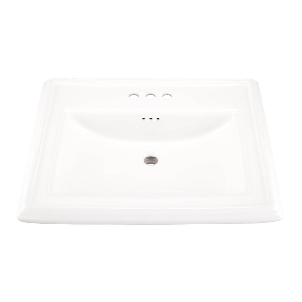 Logan Square Standard Ped Lav 27.38''x21.25'' 4''CC White