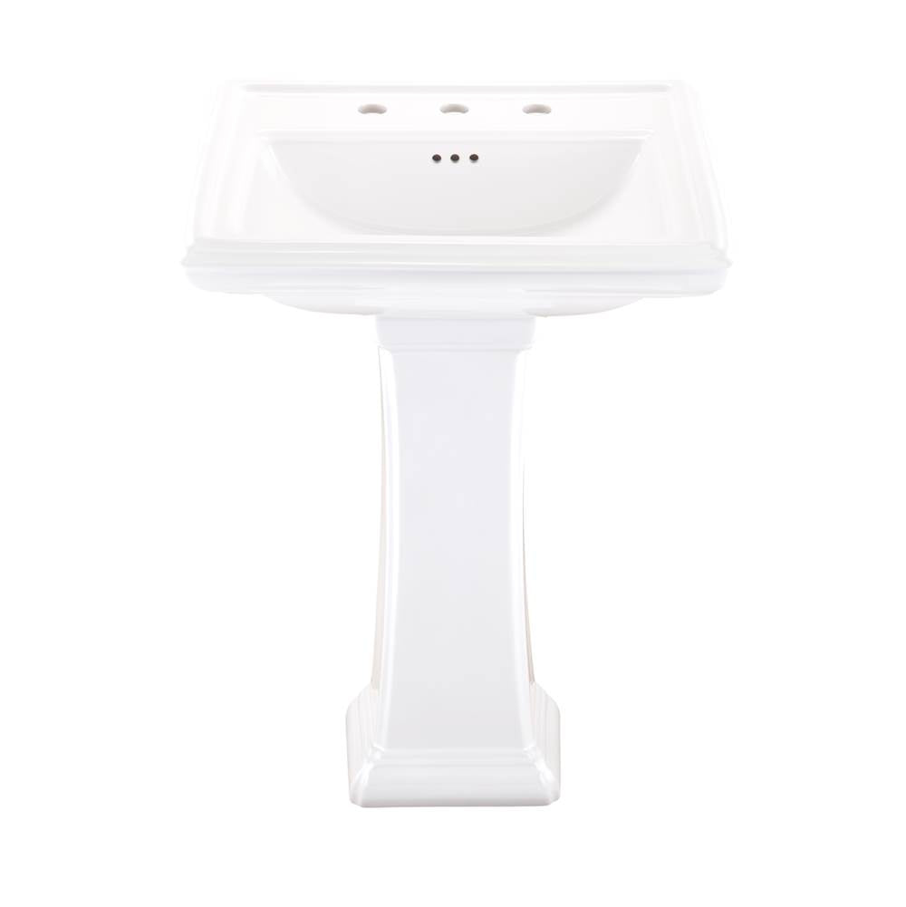 Logan Square Standard Ped Lav 27.38''x21.25'' 8''CC White