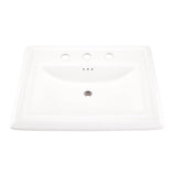 Logan Square Standard Ped Lav 27.38''x21.25'' 8''CC White