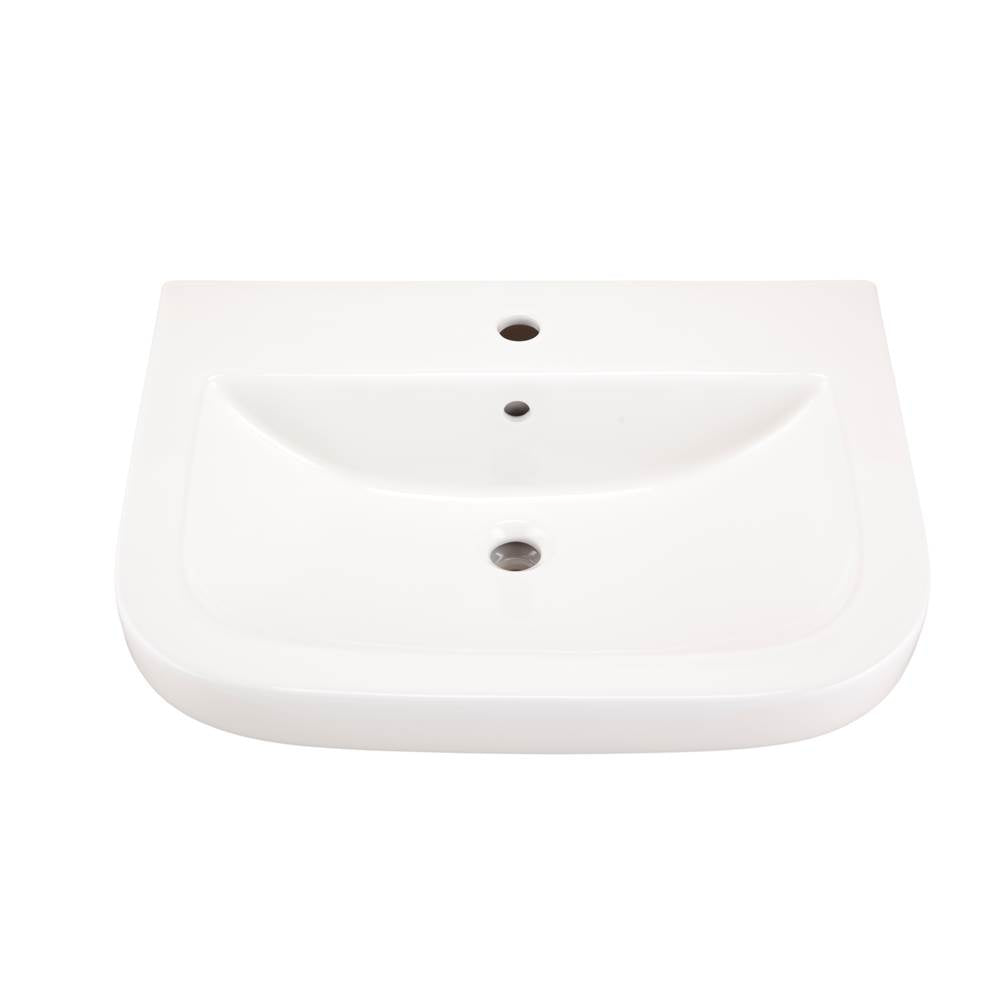 Wicker Park Ped Top Or Wall Hung Lav 24.63''x19.38'' Single Hole White