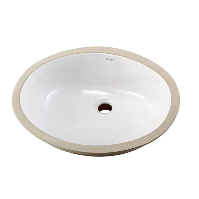 Gerber Plumbing - Luxoval Petite Undercounter Lav with Front Overflow 18.25''X15'' White - White