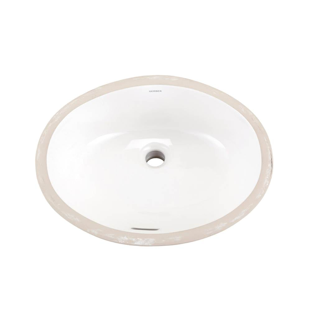 Luxoval Petite Undercounter Lav with Front Overflow 18.25''X15'' White