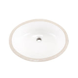 Luxoval Petite Undercounter Lav with Front Overflow 18.25''X15'' White