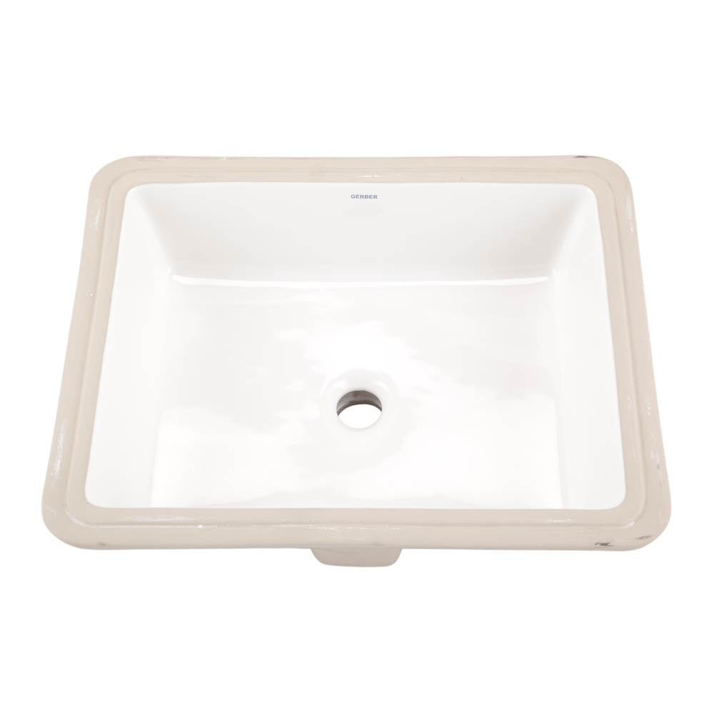 Wicker Park Square Petite Undercounter Lav 19.63''x15.5'' White