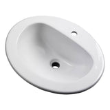 Gerber Plumbing - Maxwell S-Rim Lav 20''X17''Oval 1-Hole in Trapezoid Carton White - White