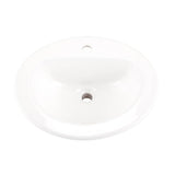 Maxwell S-Rim Lav 20''X17''Oval 1-Hole in Trapezoid Carton White
