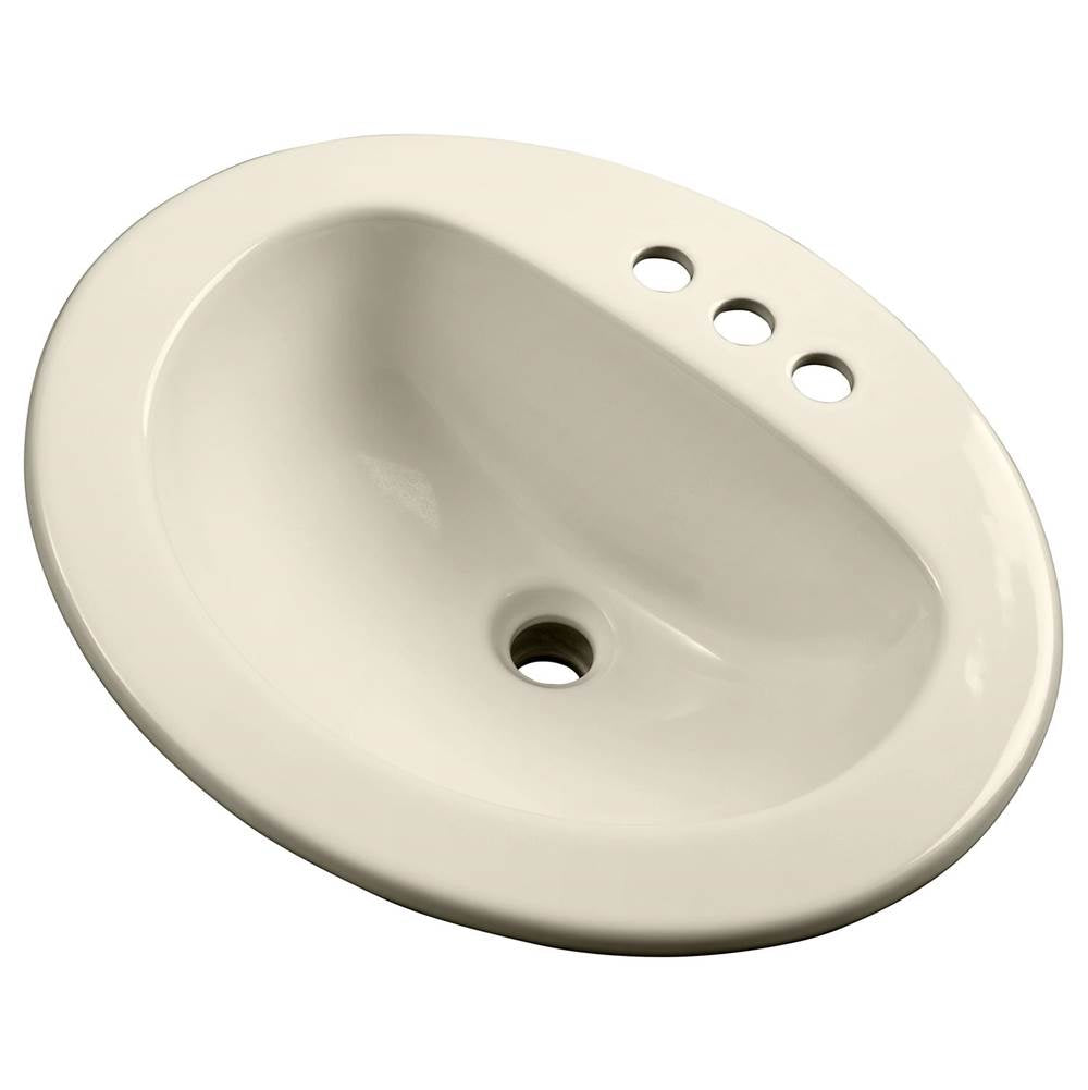 Gerber Plumbing - Maxwell S-Rim Lav 20''X17''Oval 4''CC in Trapezoid Carton Biscuit - Biscuit