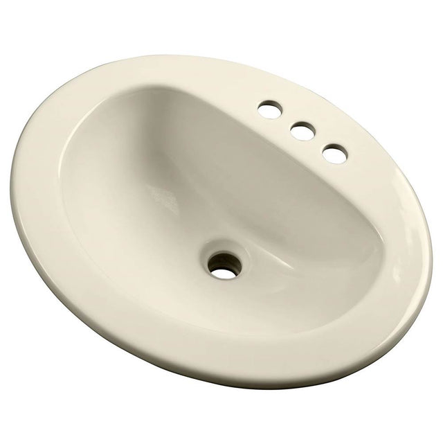 Gerber Plumbing - Maxwell S-Rim Lav 20''X17''Oval 4''CC in Trapezoid Carton Biscuit - Biscuit