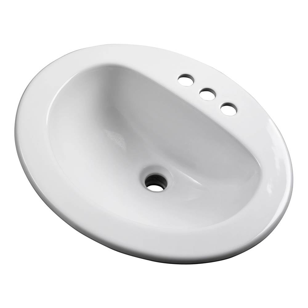 Gerber Plumbing - Maxwell S-Rim Lav 20''X17''Oval 4''CC in Trapezoid Carton White - White