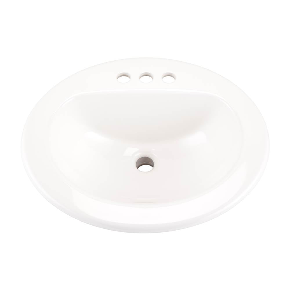 Maxwell S-Rim Lav 20''X17''Oval 4''CC in Trapezoid Carton White