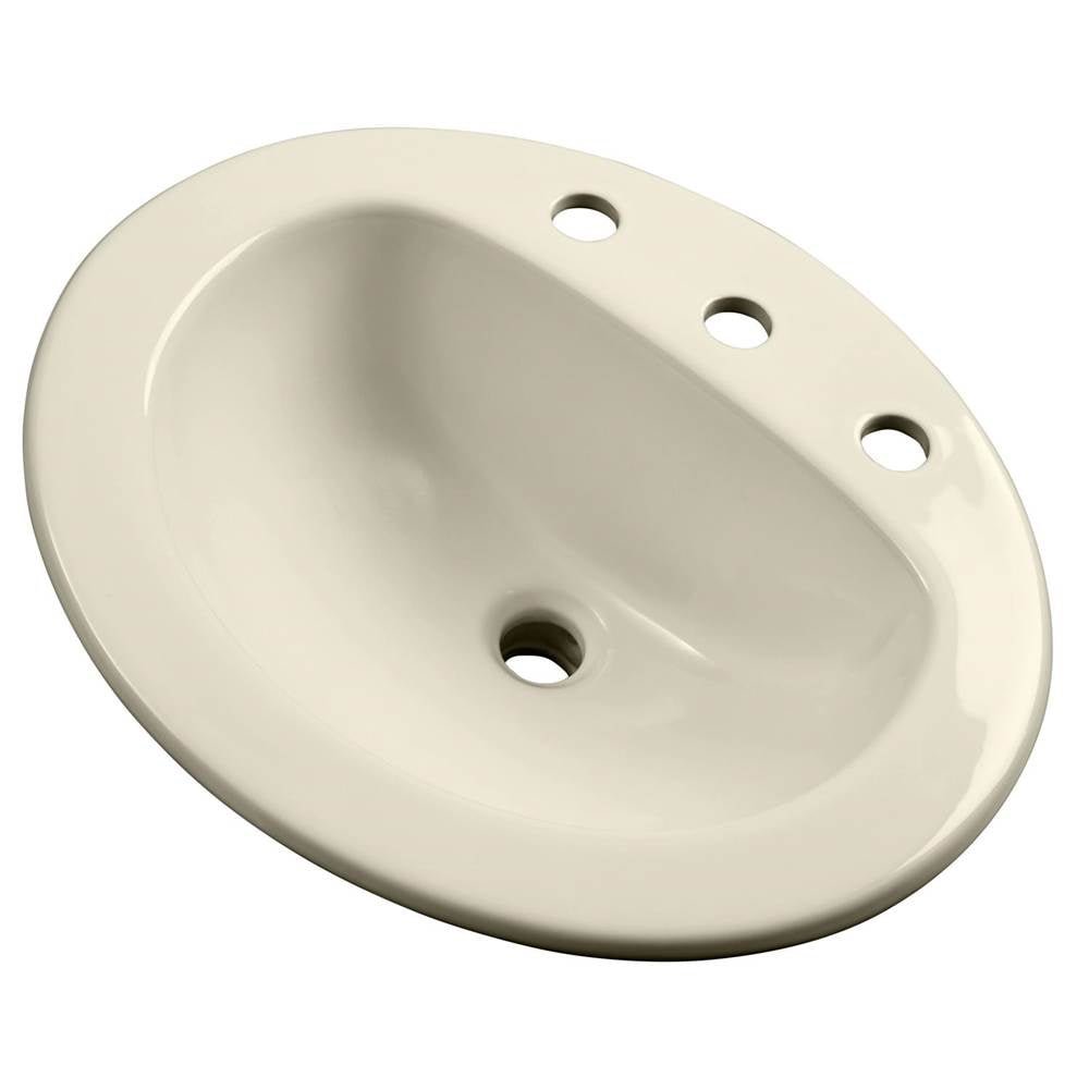 Gerber Plumbing - Maxwell S-Rim Lav 20''X17''Oval 8''CC in Trapezoid Carton Biscuit - Biscuit
