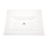 Logan Square S-Rim Lav 23.63''x18.13'' 4''CC White