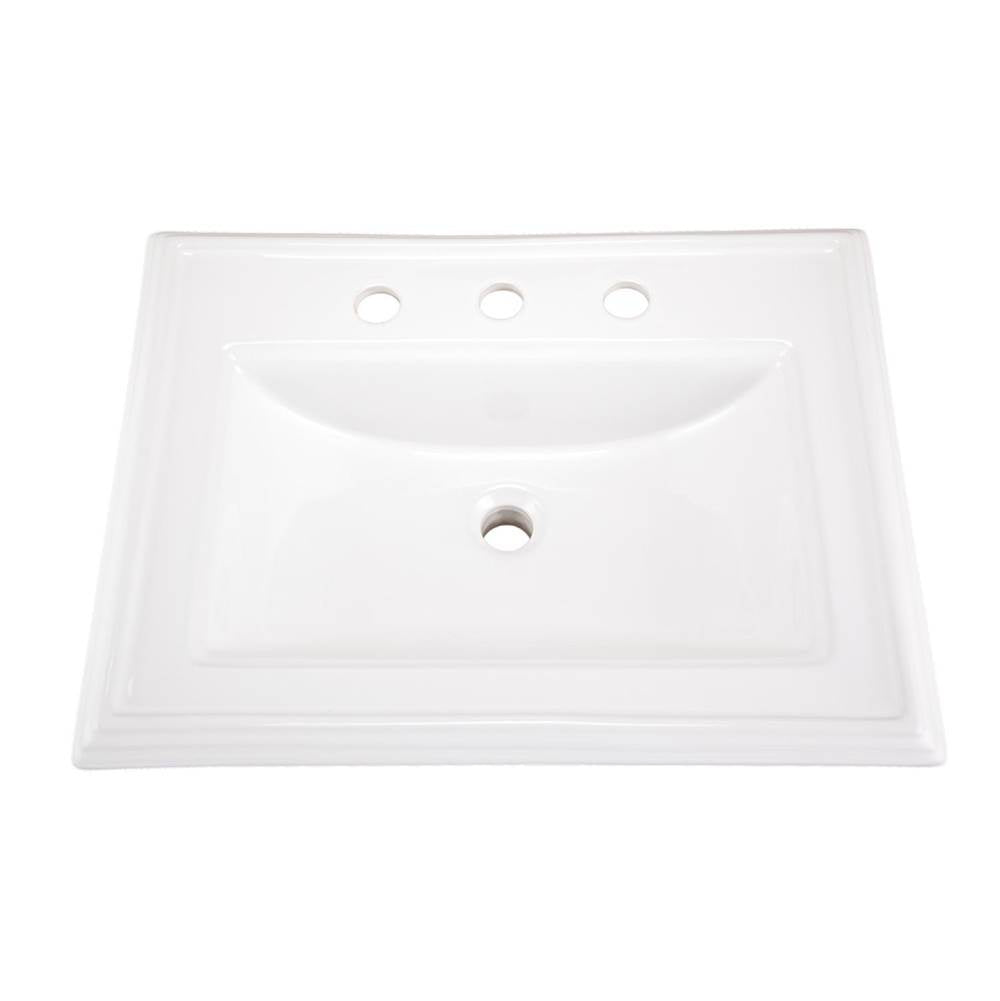 Logan Square S-Rim Lav 23.63''x18.13'' 8''CC White