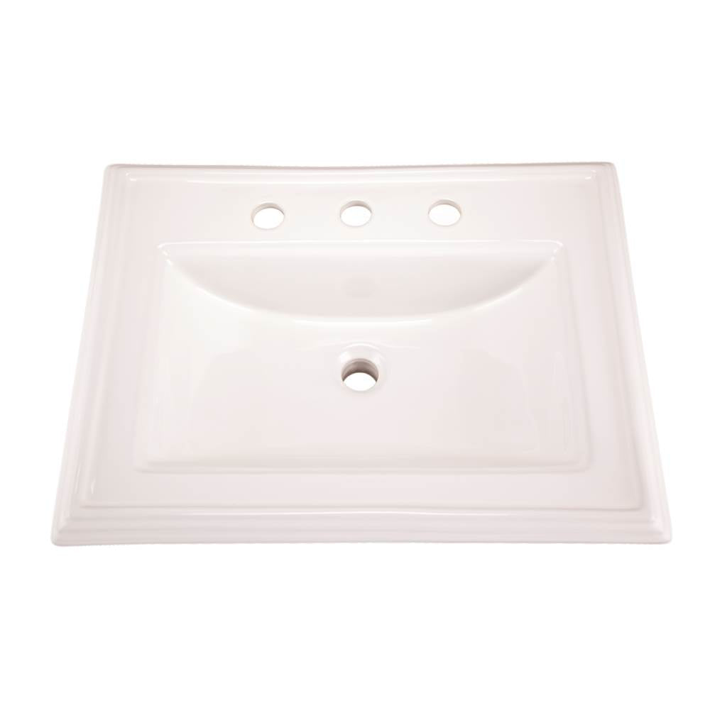 Logan Square S-Rim Lav 23.63''x18.13'' 8''CC White