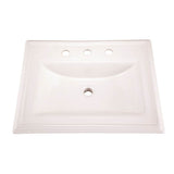 Logan Square S-Rim Lav 23.63''x18.13'' 8''CC White