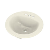 Gerber Plumbing - Maxwell S-Rim Lav 19''Round 4''CC in Trapezoid Carton Biscuit - Biscuit