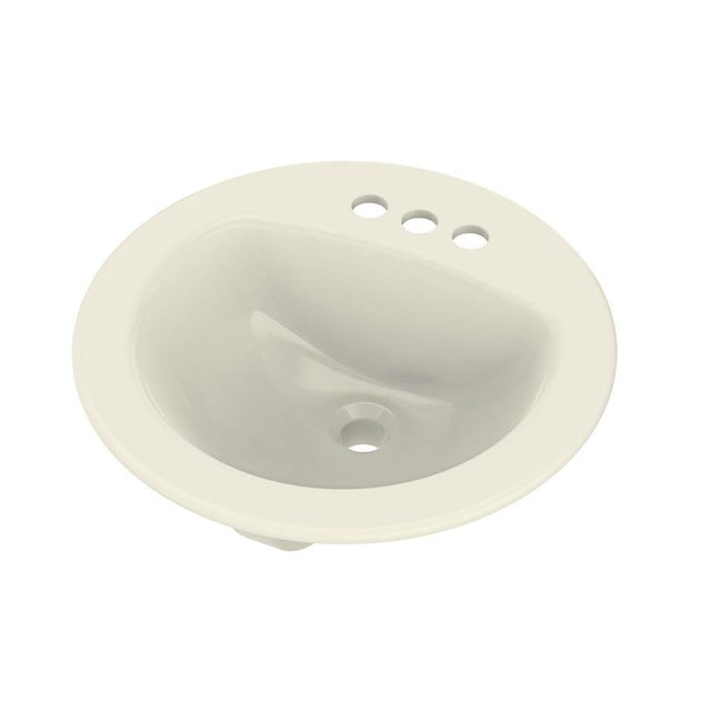 Gerber Plumbing - Maxwell S-Rim Lav 19''Round 4''CC in Trapezoid Carton Biscuit - Biscuit