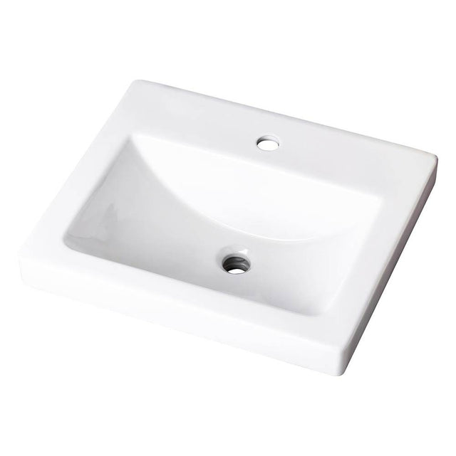 Gerber Plumbing - Wicker Park Countertop Lavatory 22-1/16''x17-3/4'' Rectangle with U-Shaped Basin - Single Hole White - White