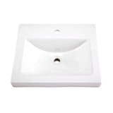 Wicker Park Countertop Lavatory 22-1/16''x17-3/4'' Rectangle with U-Shaped Basin - Single Hole White
