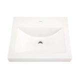 Wicker Park Countertop Lavatory 22-1/16''x17-3/4'' Rectangle with U-Shaped Basin - Single Hole White