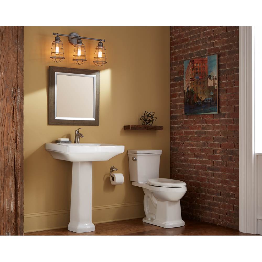 Hinsdale Standard Ped Top 25''x21'' Single Hole White