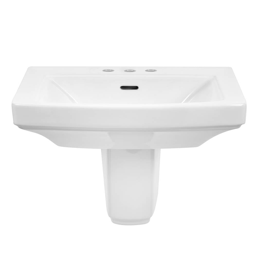 Hinsdale Standard Ped Top 25''x21'' Single Hole White