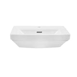 Hinsdale Petite Ped Top 21''x18'' Single Hole White