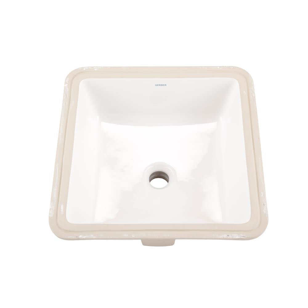 Wicker Park Undercounter Lavatory 16'' x 16'' Square White