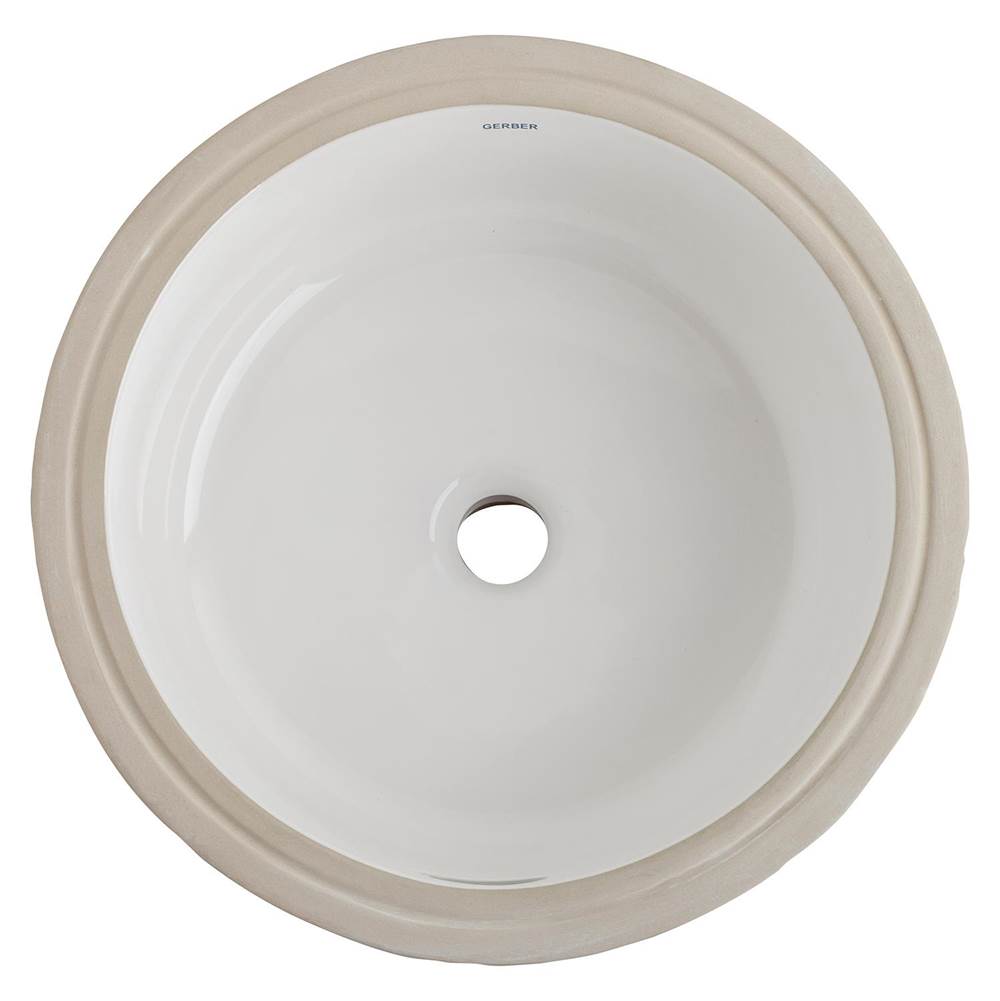 Luxoval Undercounter 16'' x 16'' Round Lav White