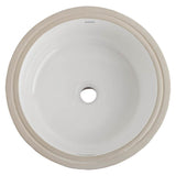 Luxoval Undercounter 16'' x 16'' Round Lav White