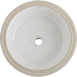 Luxoval Undercounter 16'' x 16'' Round Lav White