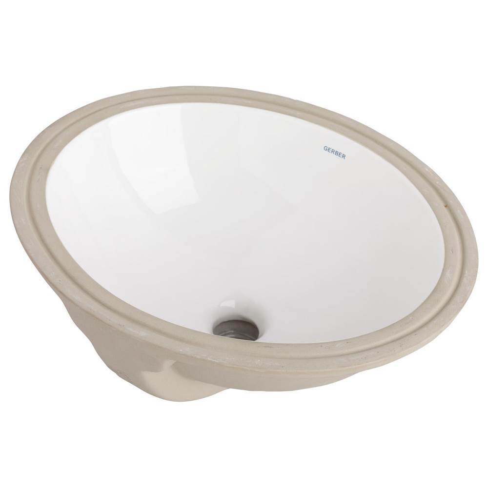 Gerber Plumbing - Luxoval Undercounter 15'' x 12'' Oval Lav White - White