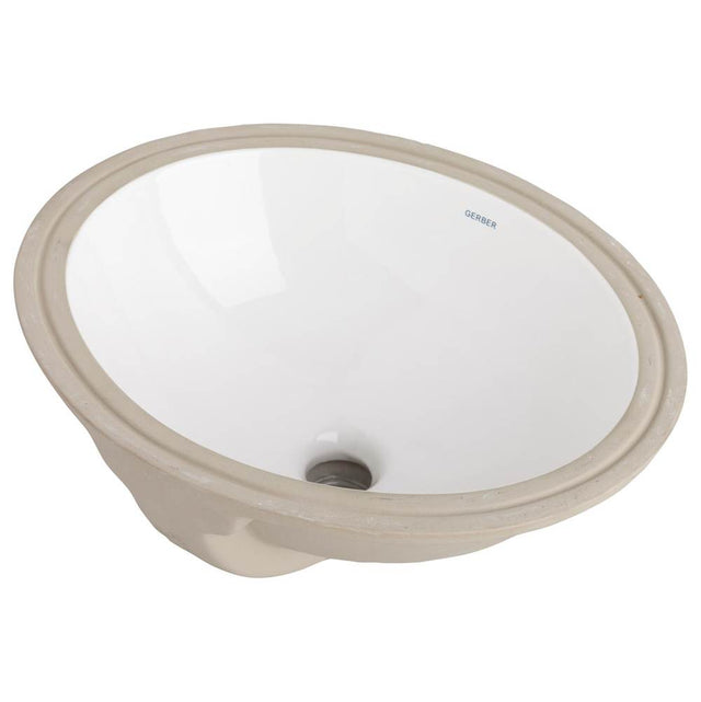 Gerber Plumbing - Luxoval Undercounter 15'' x 12'' Oval Lav White - White