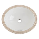 Luxoval Undercounter 15'' x 12'' Oval Lav White