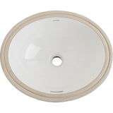 Luxoval Undercounter 15'' x 12'' Oval Lav White