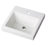 Gerber Plumbing - Wicker Park Countertop Lavatory 18''x18'' Square Single Hole White - White