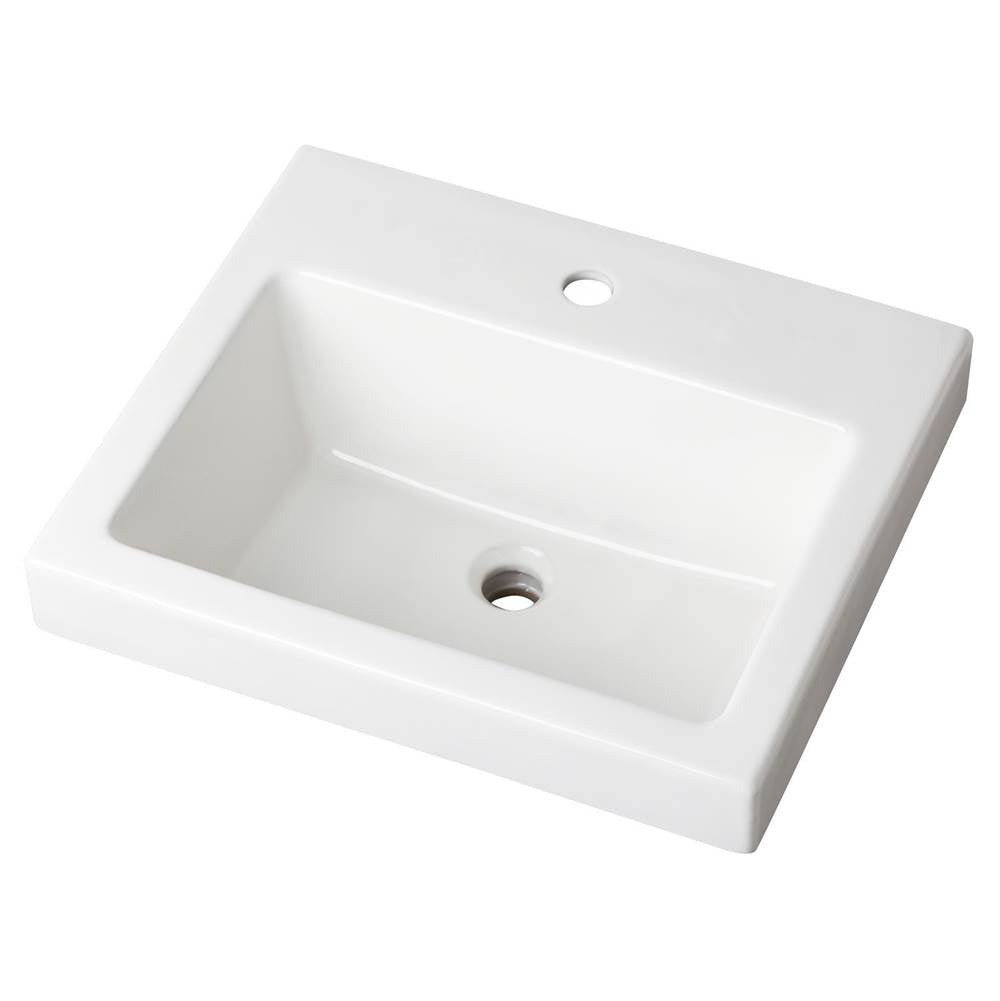 Gerber Plumbing - Wicker Park Countertop Lavatory 21''x18'' Rectangle Single Hole White - White