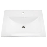 Wicker Park Countertop Lavatory 20-7/8''x17-3/4'' Rectangle with U-Shaped Basin - Low-Profile - Single Hole White