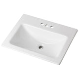 Gerber Plumbing - Wicker Park Countertop Lavatory 20-7/8''x17-3/4'' Rectangle with U-Shaped Basin - Low-Profile - 4''CC White - White