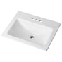 Gerber Plumbing - Wicker Park Countertop Lavatory 20-7/8''x17-3/4'' Rectangle with U-Shaped Basin - Low-Profile - 4''CC White - White