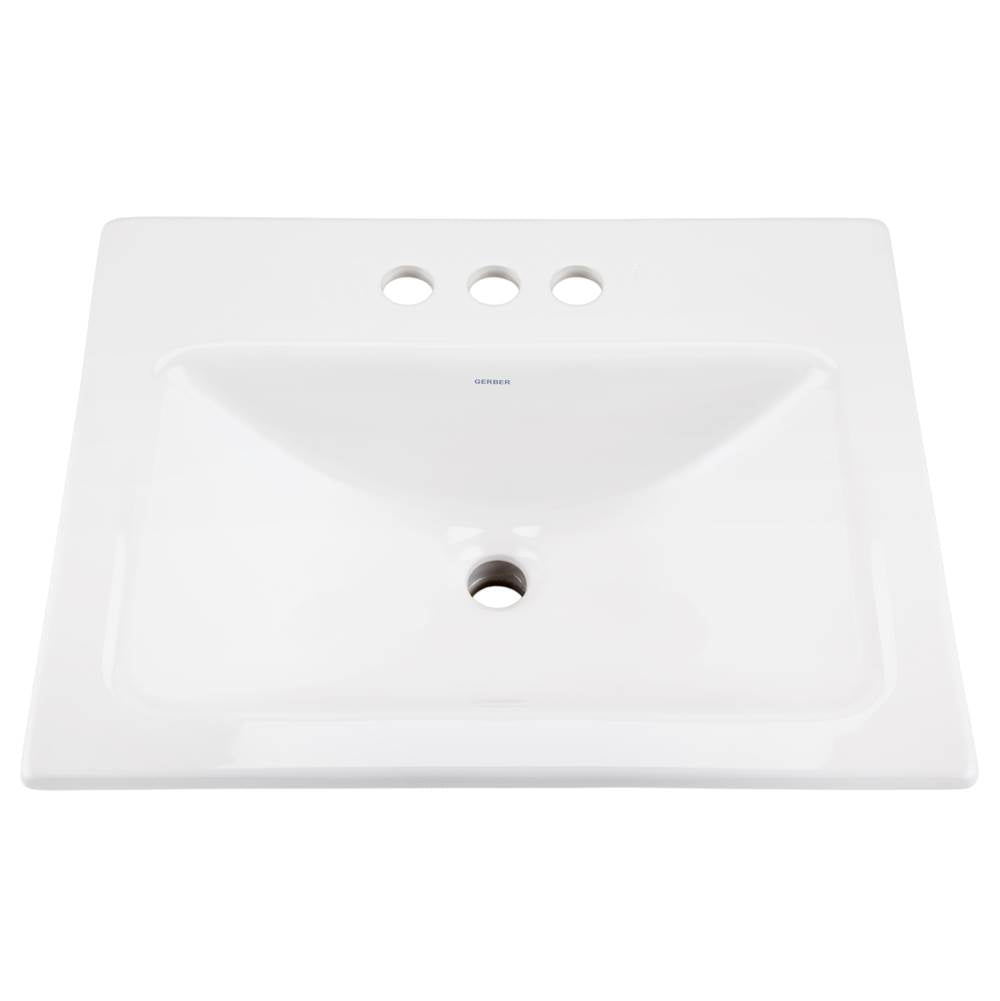 Wicker Park Countertop Lavatory 20-7/8''x17-3/4'' Rectangle with U-Shaped Basin - Low-Profile - 4''CC White