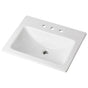 Gerber Plumbing - Wicker Park Countertop Lavatory 20-7/8''x17-3/4'' Rectangle with U-Shaped Basin - Low-Profile - 8''CC White - White