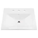 Wicker Park Countertop Lavatory 20-7/8''x17-3/4'' Rectangle with U-Shaped Basin - Low-Profile - 8''CC White