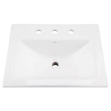 Wicker Park Countertop Lavatory 20-7/8''x17-3/4'' Rectangle with U-Shaped Basin - Low-Profile - 8''CC White