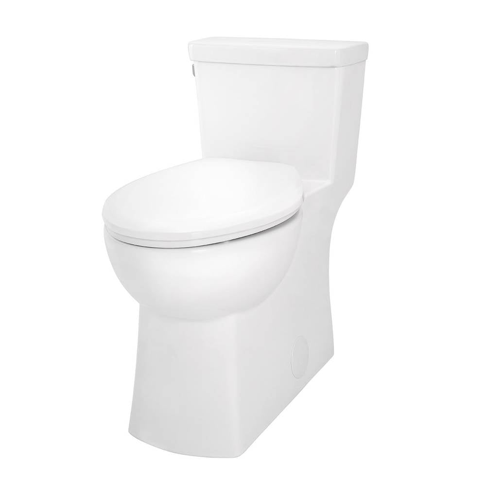 Gerber Plumbing - Burr Ridge 1.28gpf ADA EL 1pc CT Toilet 12'' Rough-In White - White
