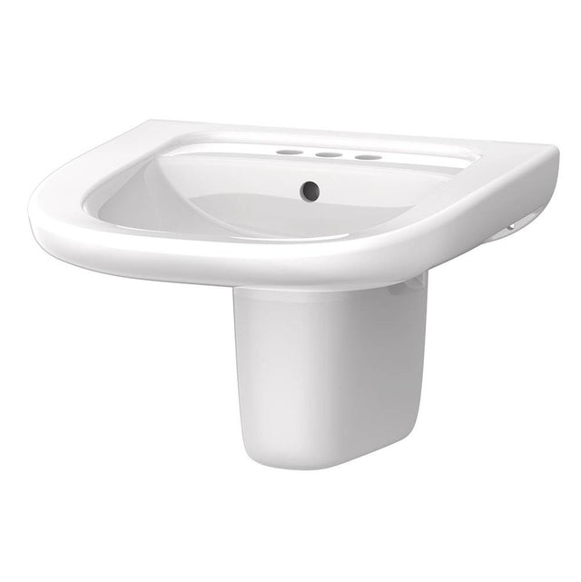 Gerber Plumbing - North Point Wall Hung Lav Combo: G0012474 Lav w/ G0029832 Shroud White - White