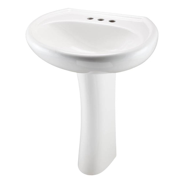 Gerber Plumbing - Maxwell Standard 4''CC Ped Lav Combo: G0012514 Lav w/ G0029842 Ped White - White