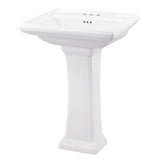 Gerber Plumbing - Logan Square Peitie 4''CC Ped Lav Combo: G0012555 Lav w/ G0029847 Ped White - White