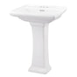 Gerber Plumbing - Logan Square Peitie 4''CC Ped Lav Combo: G0012555 Lav w/ G0029847 Ped White - White